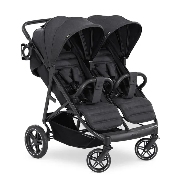 hauck-uptown-duo-geschwisterwagen-melange-black-zwillings image 1