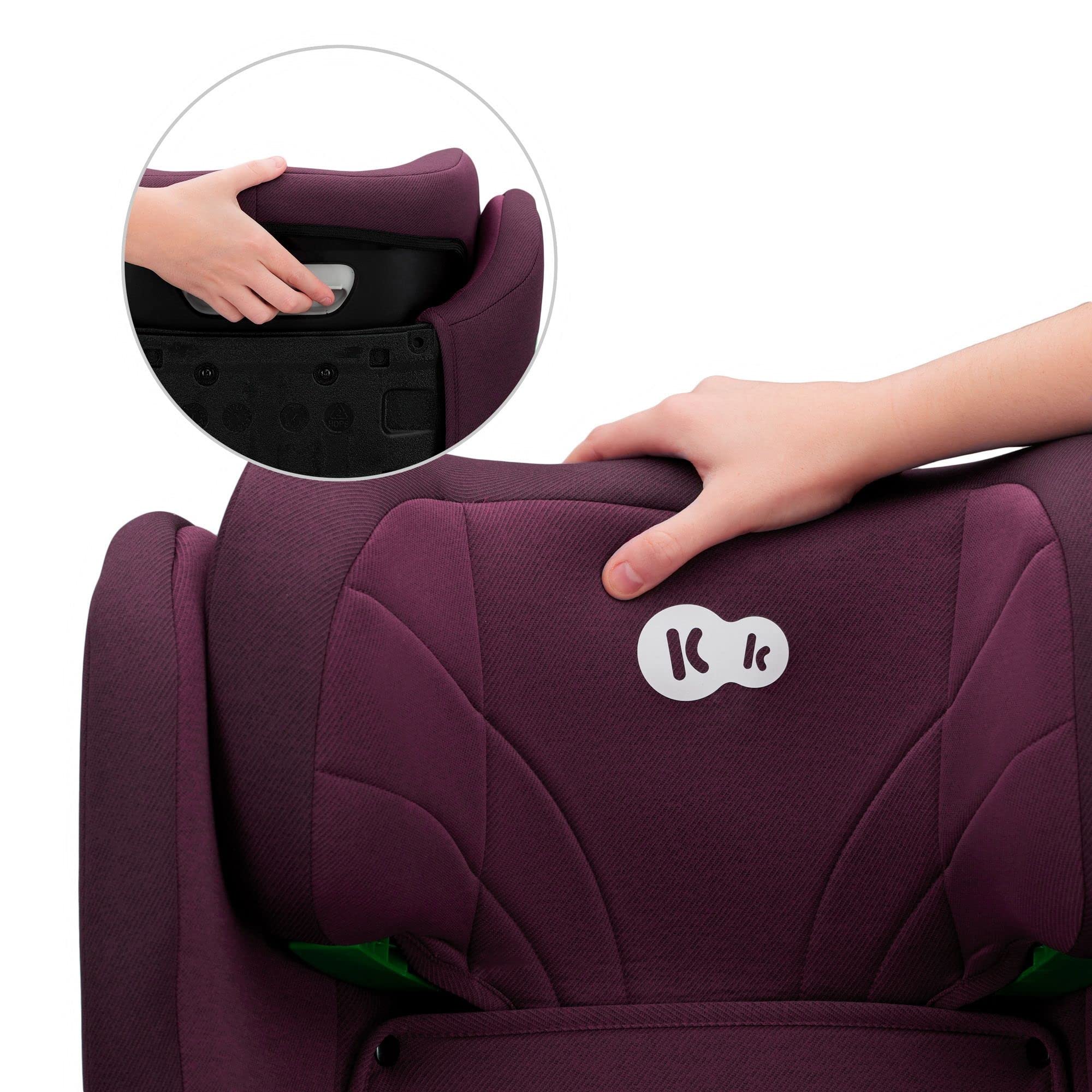 kinderkraft-junior-fix-2-i-size-kindersitz-burgund-isofix image 5