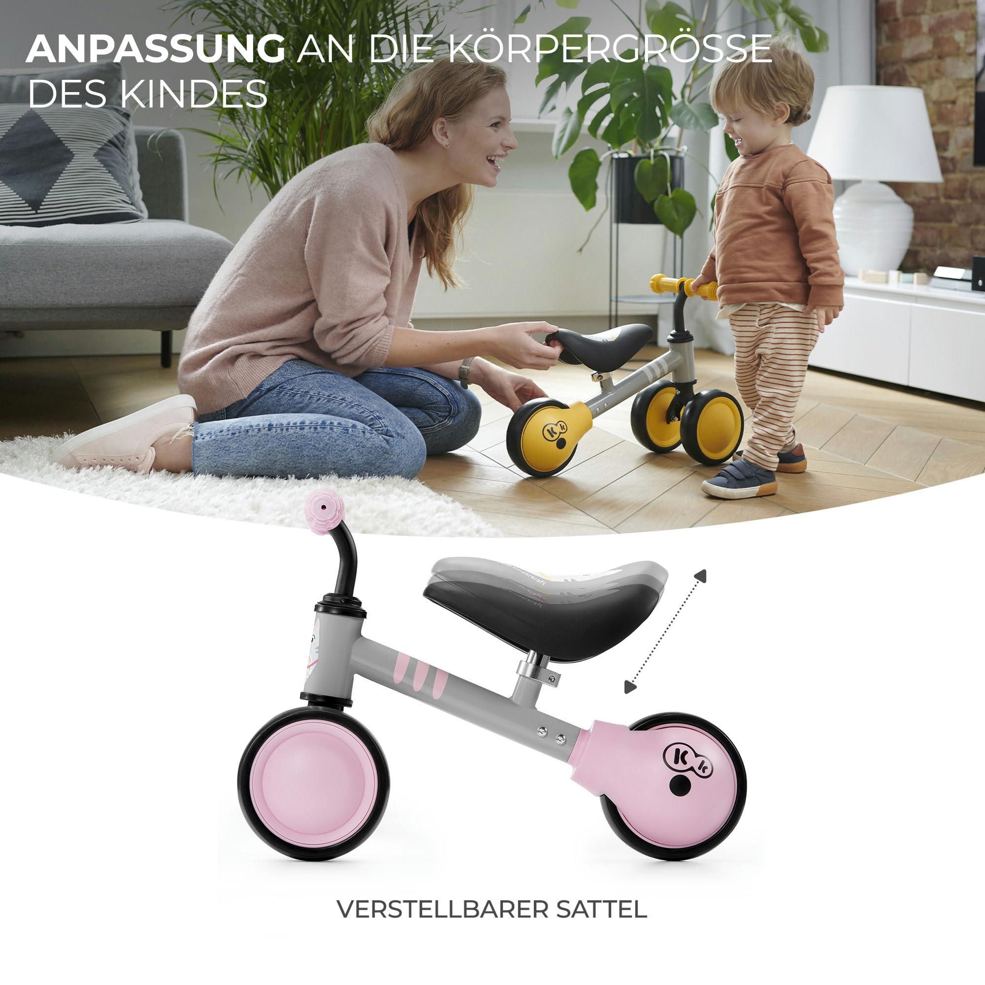 kinderkraft-cutie-laufrad-3in1-rosa-ab-1-jahr image 5