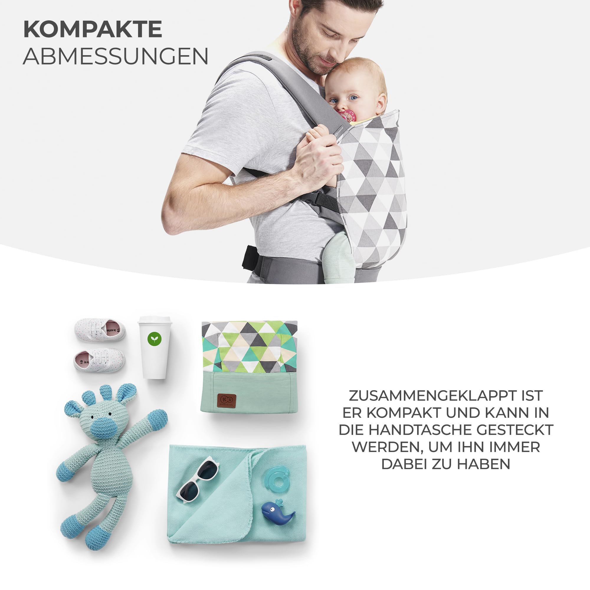 kinderkraft-nino-babytrage-grau-baumwolle-bis-20-kg image 6