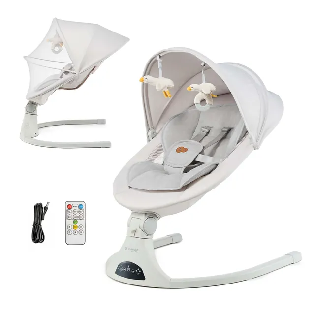 kinderkraft-tulsy-babywippe-elektrisch-beige-bluetooth image 1