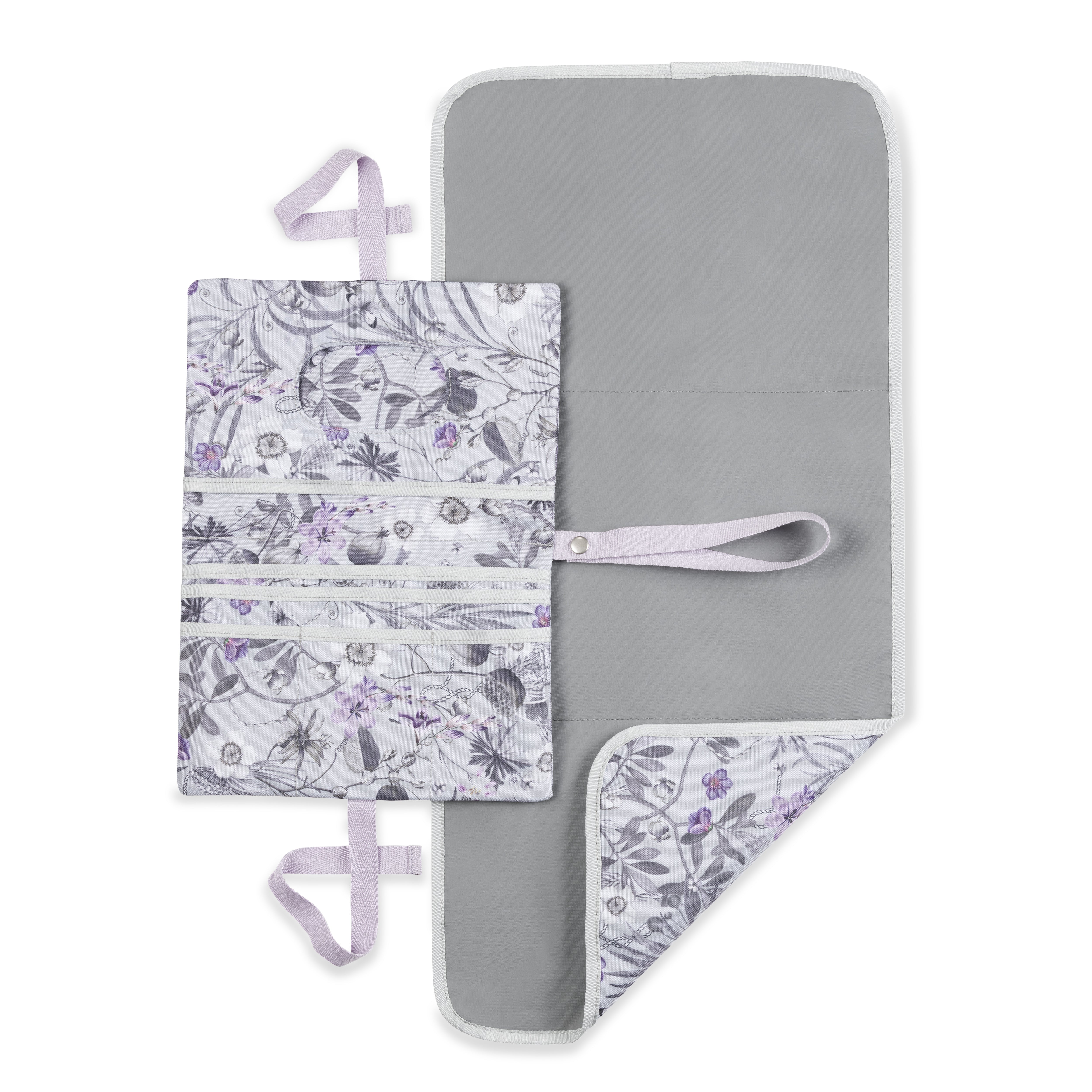 hauck-sleep-n-play-change-n-walk-wickeltasche-floral-grey image 1