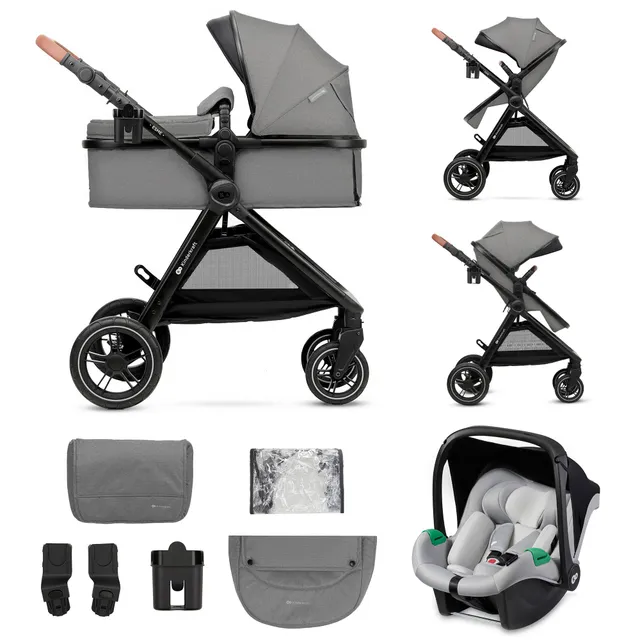 kinderkraft-esme-3in1-kinderwagen-beige-mit-babyschale image 1