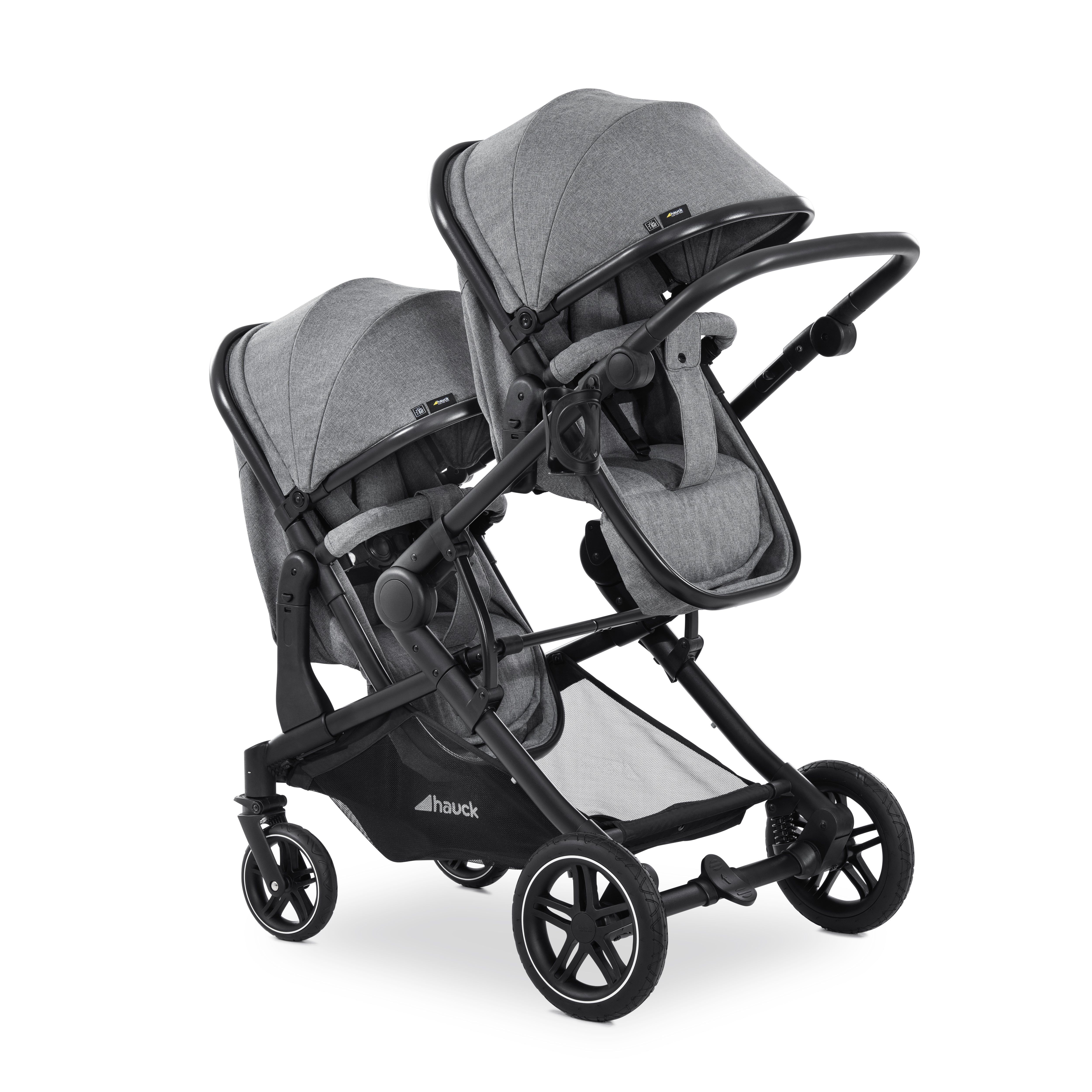 hauck-atlantic-twin-zwillingskinderwagen-melange-grey image 1