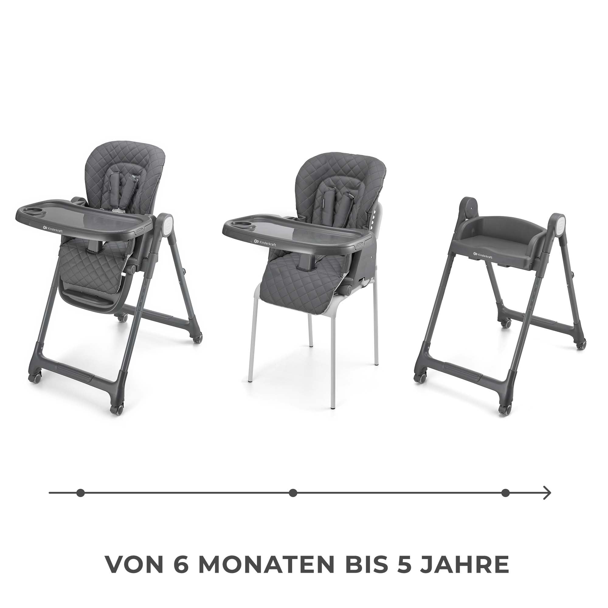 kinderkraft-tulo-hochstuhl-grau-3-in-1-bis-25-kg image 2