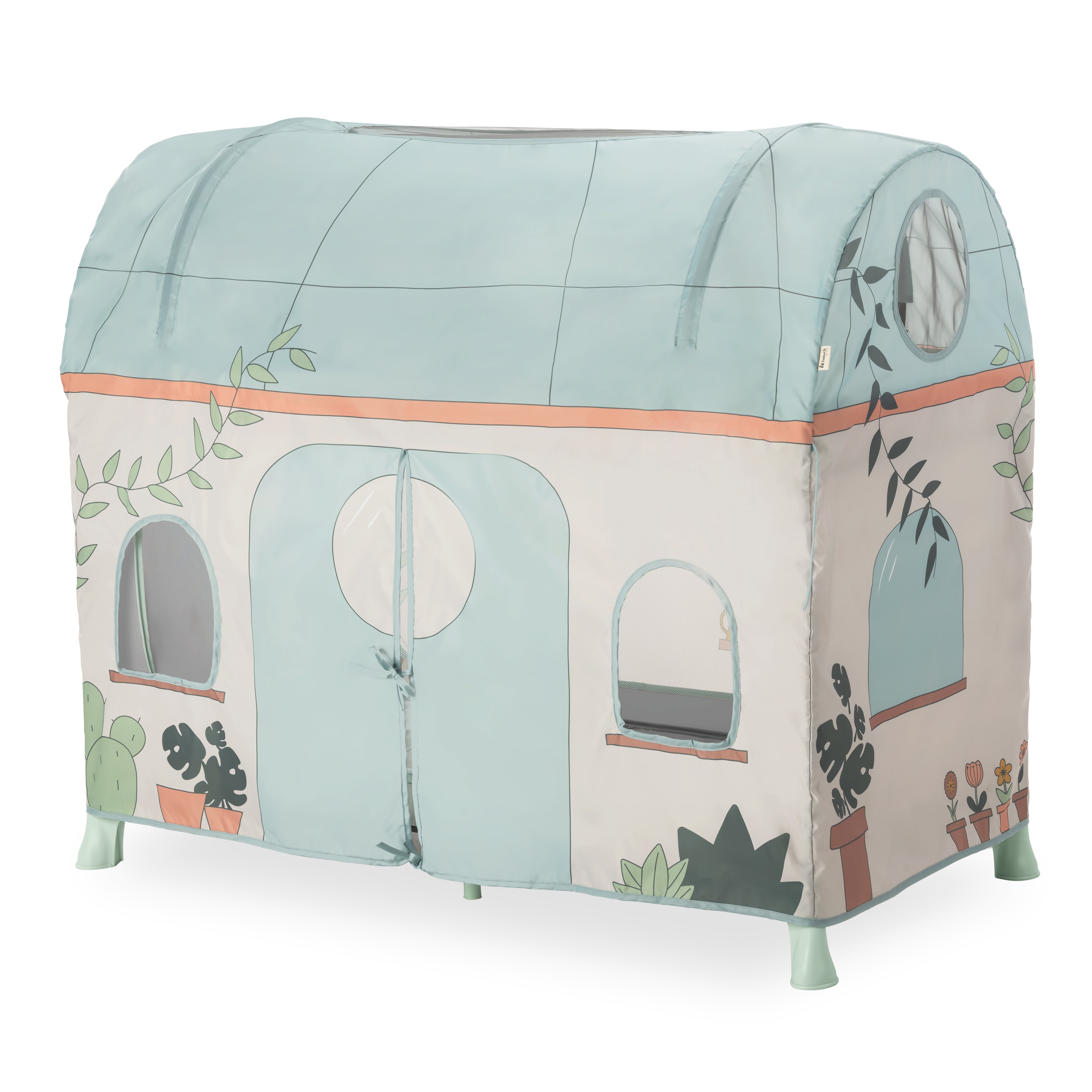 hauck-sleep-n-play-travel-bed-cover-plants-spielzelt image 1