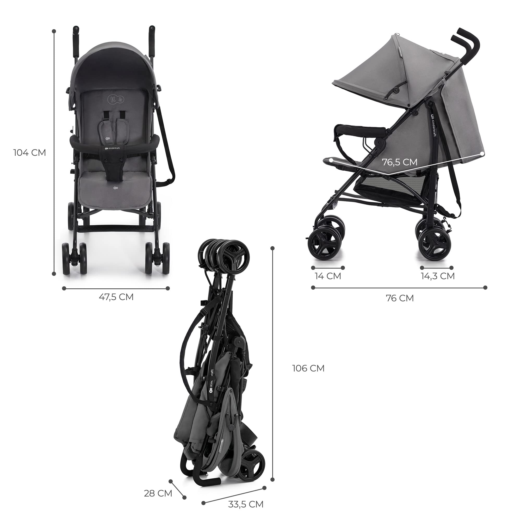 kinderkraft-tik-buggy-sportwagen-grau-liegebuggy-6-5-kg image 8