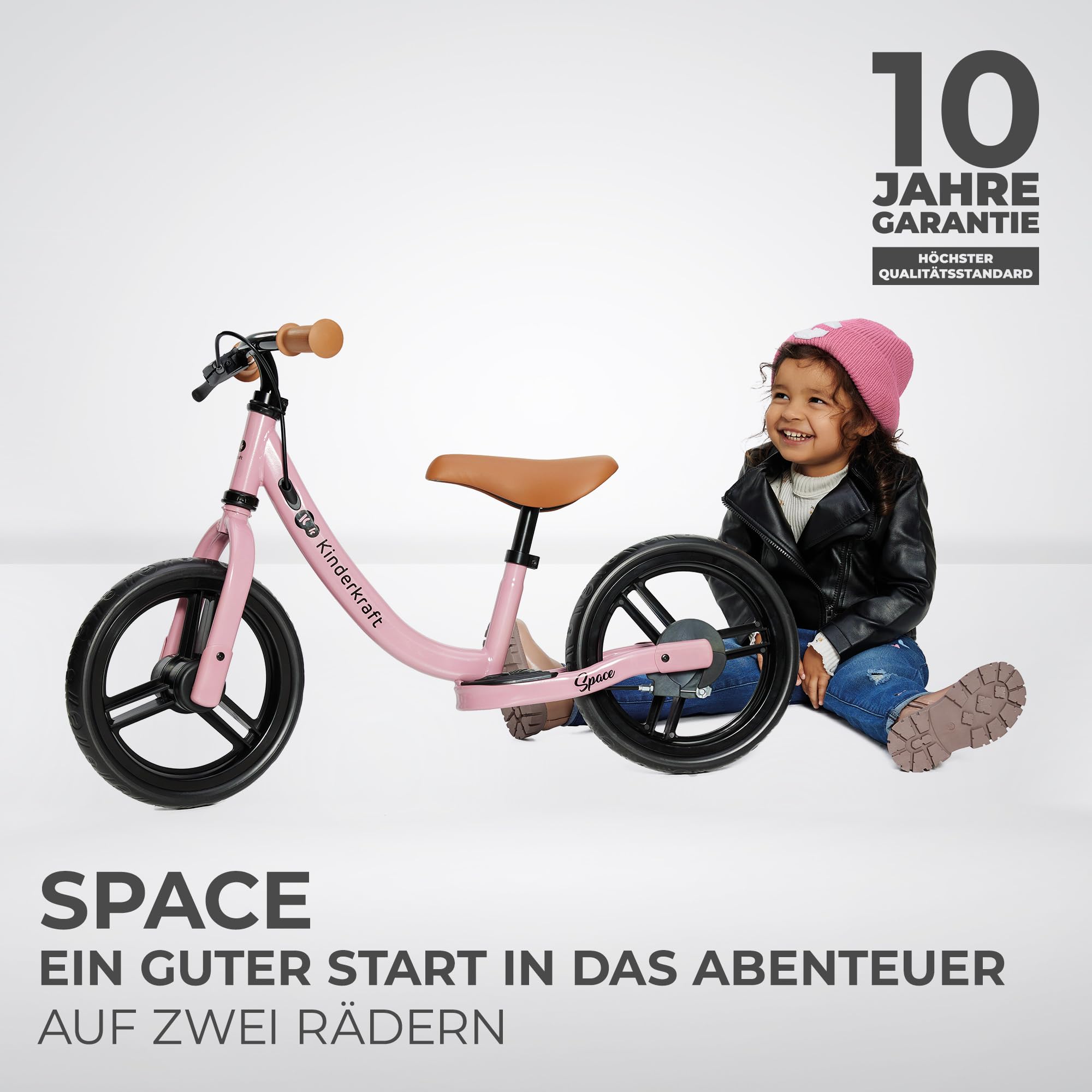 kinderkraft-space-laufrad-pink-metall-12-zoll-mit-bremse image 2