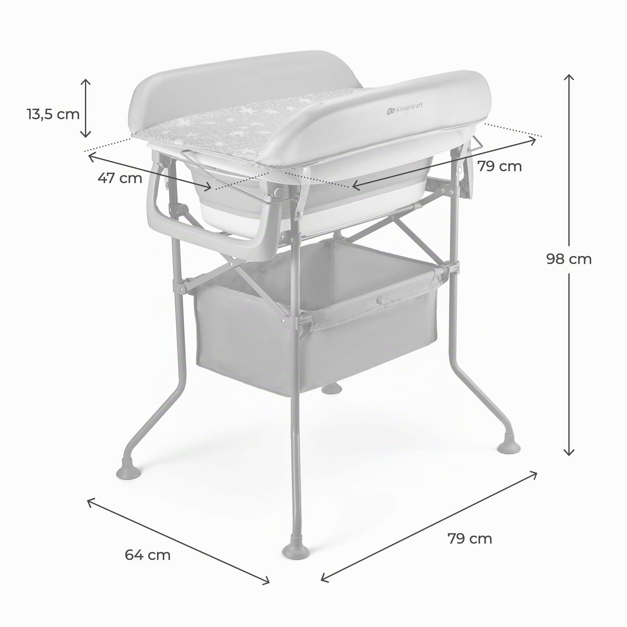 kinderkraft-bubbly-babybadewanne-faltbar-grau-mit-gestell image 8