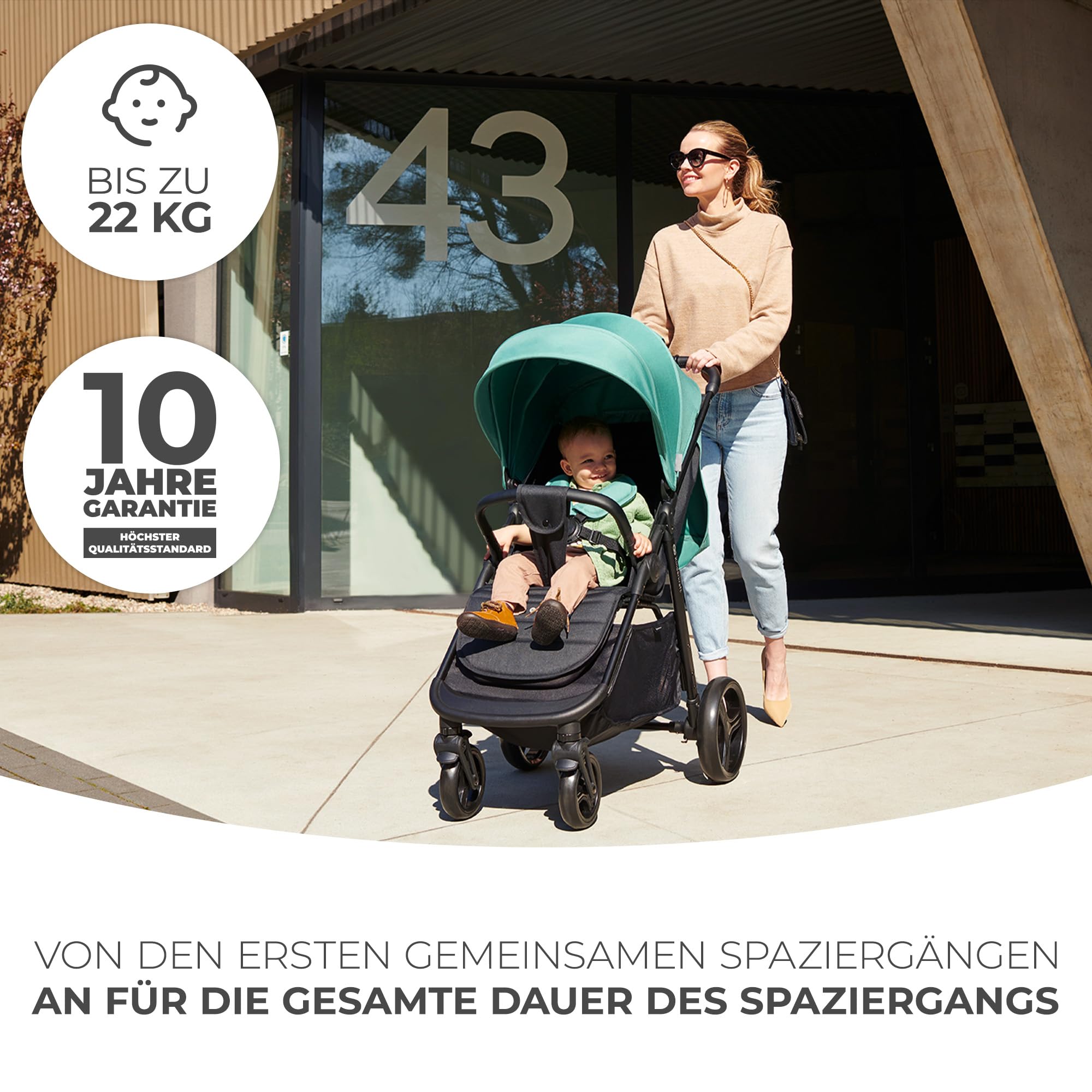 kinderkraft-rine-buggy-gr-n-liegeposition-upf50-bis-22kg image 2