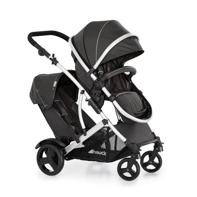 hauck-atlantic-duett-2-geschwisterwagen-schwarz-babywanne image 1