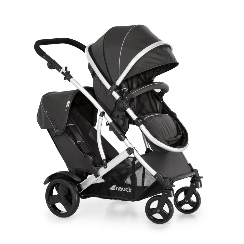 hauck-atlantic-duett-2-geschwisterwagen-schwarz-babywanne image 1