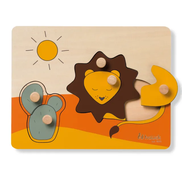 hauck-watch-me-puzzle-n-sort-steckpuzzle-holz-lion image 1