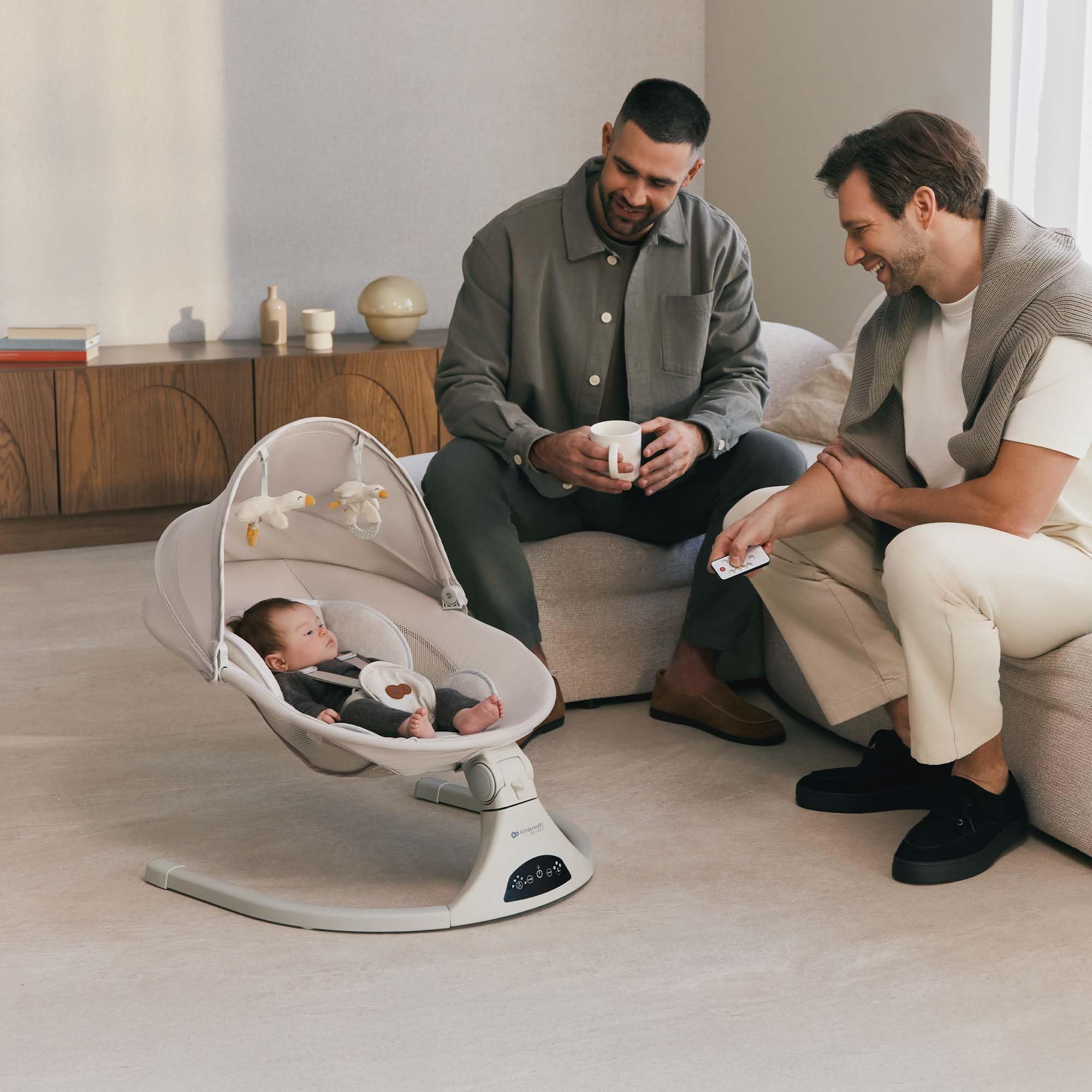 kinderkraft-tulsy-babywippe-elektrisch-beige-bluetooth image 4