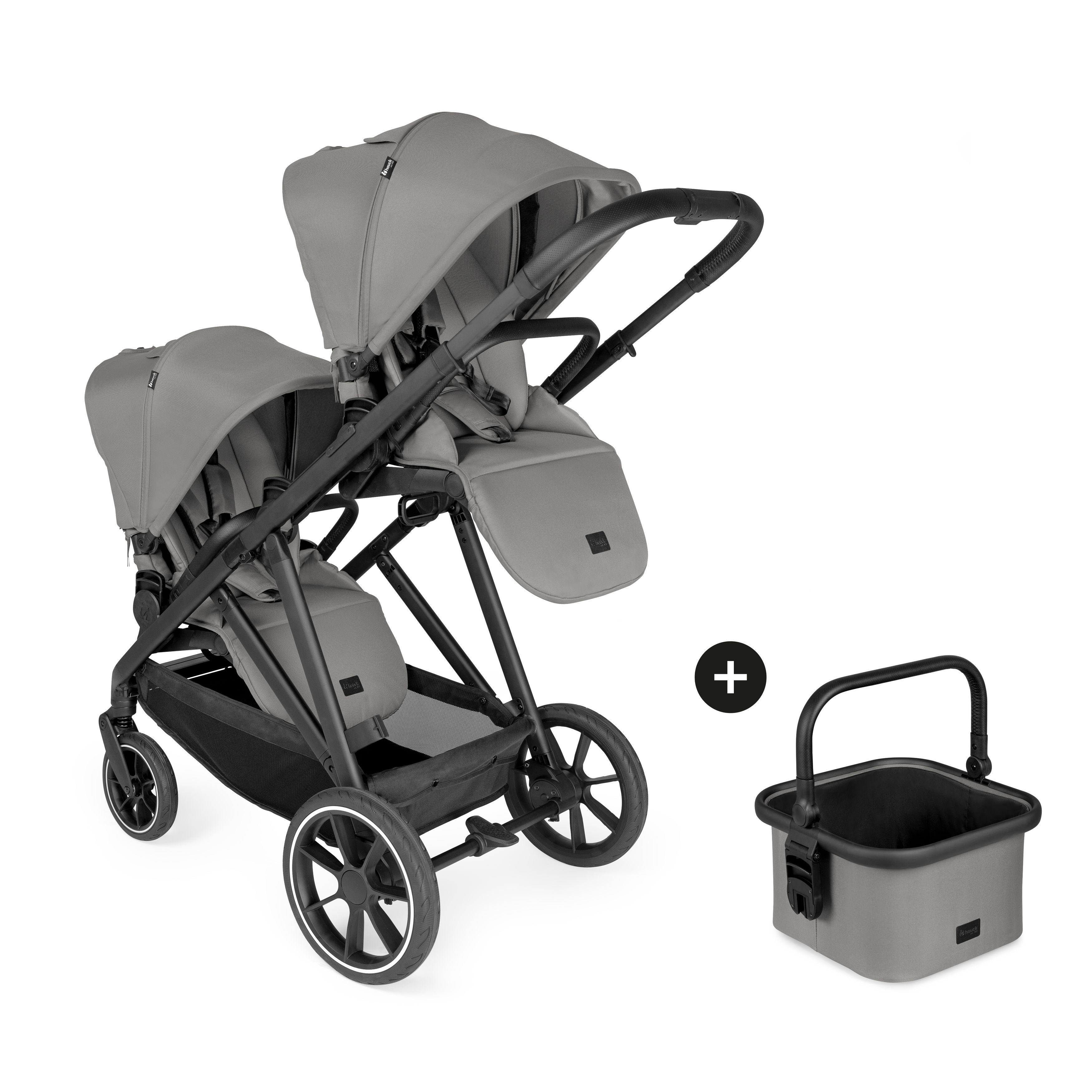 hauck-atlantic-grow-n-care-twin-set-kinderwagen-dark-grey image 1